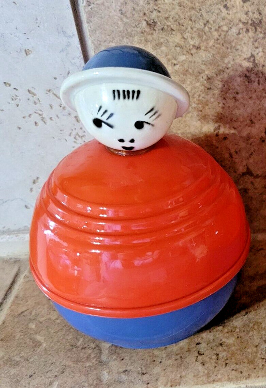  Vintage Early Plastic ROLY POLY Baby Toy 5.5" 