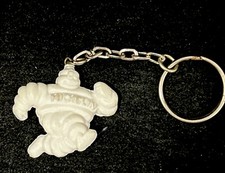 Vintage Michelin Man Keychain Key Ring Advertising Mini Tire Mascot