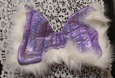 Build A Bear Workshop Purple Glittery Wings with Furry Trim