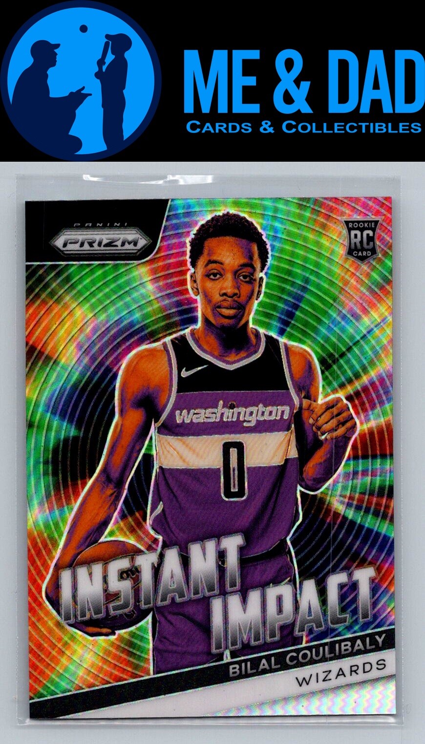 2023-24 Panini Prizm #19 Bilal Coulibaly Instant Impact Prizms Silver