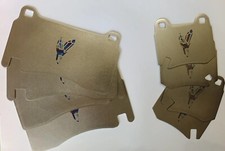Titanium Brake Pad Shims In Complete For Subaru 4-pot Brembo Gold Titanium Brake Pad Shims In Complete For Subaru 4-pot Brembo Gold