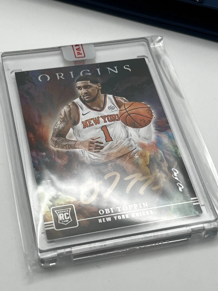 2020 Panini Origins Obi Toppin RC Rookie Card Gold Ink Auto One of One 1/1 - Image 4 of 4