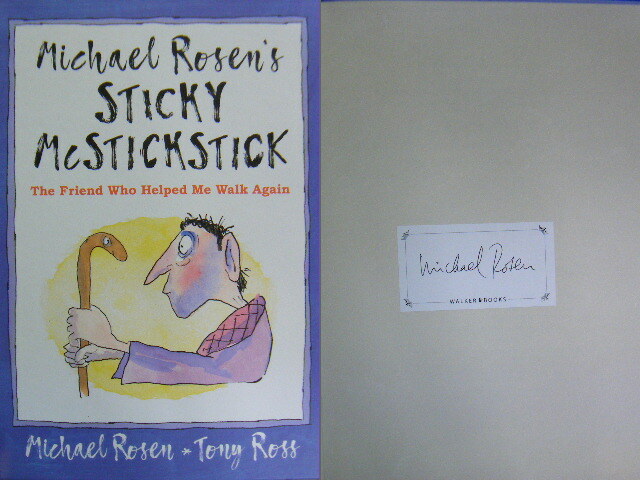 Signed Bookplate in Michael Rosen's Sticky McStickstick Michael Rosen 1st Hdbk - Image 4