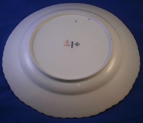 Antique WWI KPM Berlin Porcelain Floral Plate Porzellan Teller German Germany #3 - Picture 6 of 8