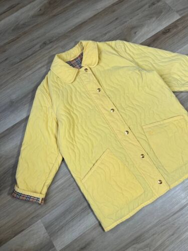 BURBERRYS LONDON Vintage Nova Check Quilted Jacket with Snaps, Size XL - Picture 4 of 19
