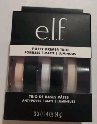 NIB - ELF PUTTY PRIMER TRIO Poreless Matte Luminous 3 X 0.14 oz.