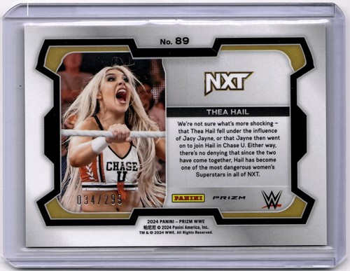 Thea Hail 2024 Panini Prizm WWE Red Prizm #89 WWE NXT #034/199 - Bild 2 von 2