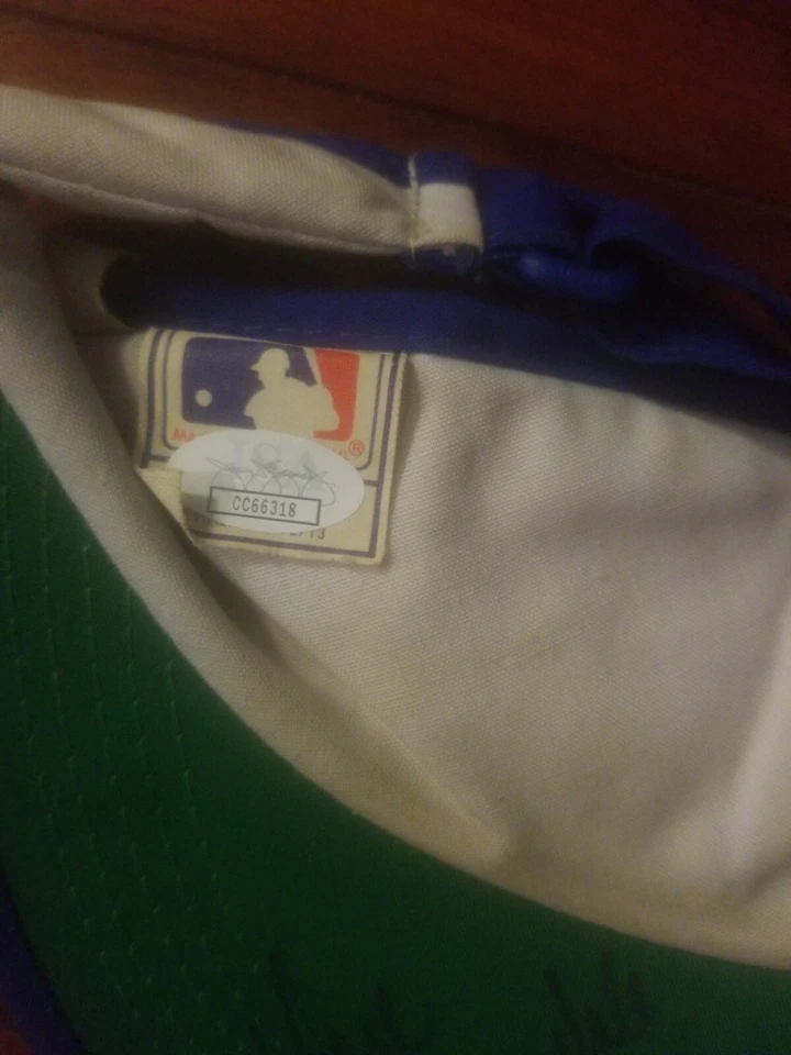 los angeles dodgers signed  visor jsa 25th anniversary cap baseball don drysdale Foto 3 de 4