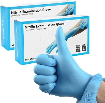 MULTI BRANDED BOXES DISPOSABLE NITRILE GLOVES 100 % POWDER FREE LATEX FREE BLACK OR BLUE