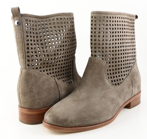 $225 MICHAEL MICHAEL KORS GRAHAM Cement Suede Designer Ankle Boots 5.5
