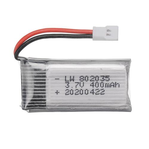 2PCS 400mAh 3.7V Li-po Battery 802035 XH2.54 plug For Hubsan X4 H107 H107d drone - Picture 2 of 3