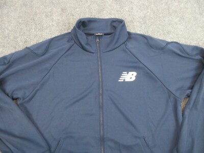 New Balance Jacket Mens Adult Medium Blue Pocket Outdoor Athletic