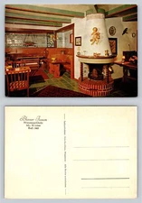 Blauer Fasan Wiesmoor Vintage Postcard Cozy Interior Fireplace Dining Area
