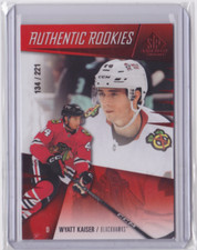 2023-24 UD SP GAME USED AUTHENTIC ROOKIES RED SP/221 WYATT KAISER #27 BLACKHAWKS