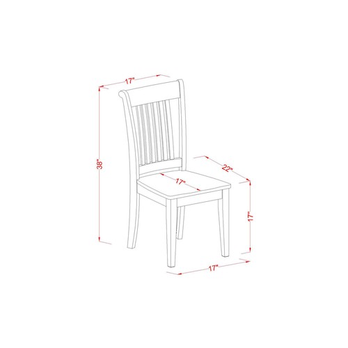 5 PC Kitchen Table Set-breakfast Nook and 4 Wooden Chairs - Picture 5 of 5