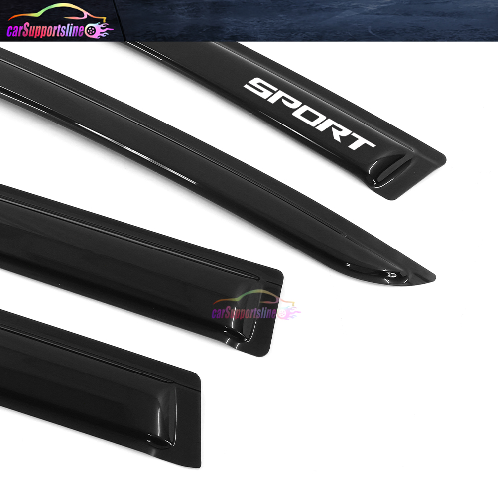 Fits 2024 Kia Telluride Window Visor Rain Shade Deflector w/ White