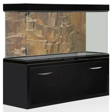 3D Effect Brown Stone Texture Aquarium Background Poster Rock Fish Tank Backdrop