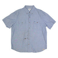 CARHARTT Relaxed Fit Mens Plain Shirt Blue Long Sleeve 2XL