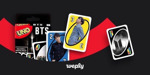 BTS UNO Game Card (112 carte) Weply Official MD Mattel Goods K-POP foto sigillata - Foto 2 di 11