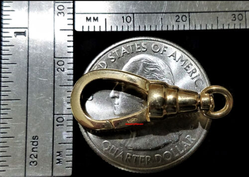 27mm 14k XX Grande Oro Amarillo Sólido Elegante Diseñador Broche Giratorio Langosta ITALIA - Imagen 3 de 6