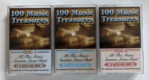 100 Music Treasures Cassette Tape 1 2 & 3, Tested, The Beautiful Music Company