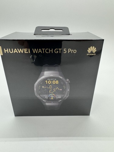 Huawei Watch GT 5 Pro 46mm Black Golf Navigation Smartwatch iOS Android - Picture 2 of 24