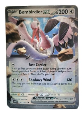 Bombirdier EX HP200 2023 Collectible Rare Holo Pokemon Card No. 156/182 | eBay Bombirdier EX HP200 2023 Collectible Rare Holo Pokemon Card No. 156/182 | eBay