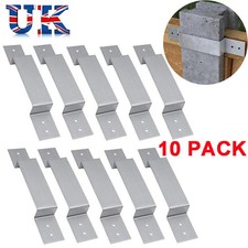 10 Pack Fence Panel Security Bracket Galvanised Anti-Rattle For 4" Post Support