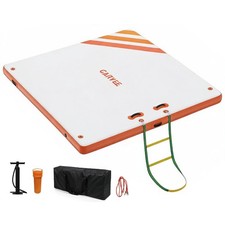 6x5ft Inflatable Floating Dock - 800 lbs Capacity Marine-Grade PVC Party Mat