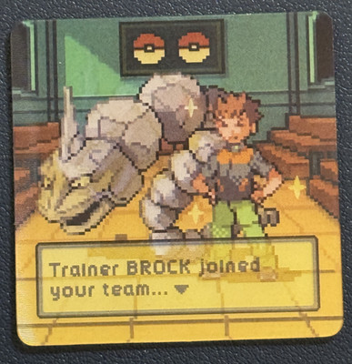 Brock & Onix SR 3D Lenticular Gameboy Card Non-TCG 52mm x 52mm