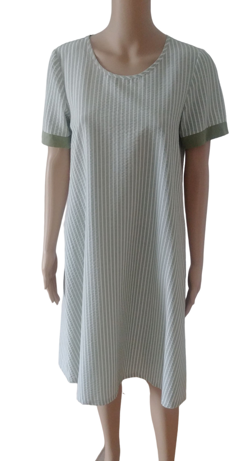 Vestido de verano de mujer Made in Italy con rayas 2 colores S 3XL