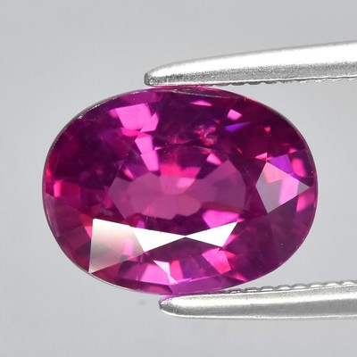   GLC 2,17ct VS Oval Natural Purple Red Ruby - Unheated, Africa Gem