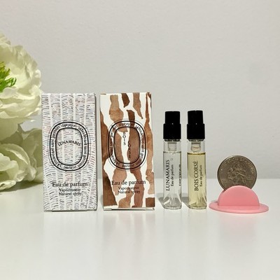 2 Diptyque Lunamaris & Bois Corse EDP Sample Spray 2ml Each New In Box NIB