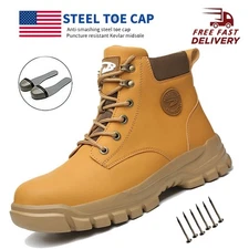 Waterproof Work Boots Mens Safety Shoes Steel Toe Botas De Trabajo Para Hombre
