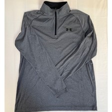 Under Armour Mens Gray Tech 1/4 Zip Pullover Loose Fit Size Medium