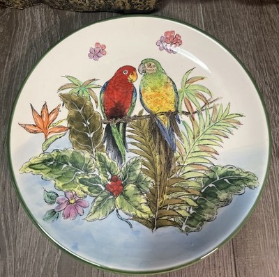 Parrot Plate With 2 Parrots