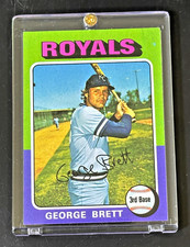 1975 TOPPS GEORGE BRETT ROOKIE #228 RC K.C. ROYALS ROOKIE SHARP CLEAN CARD! L@@K