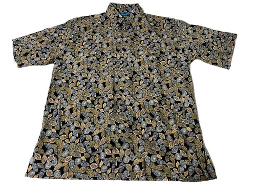 Tori Richard Hawaiian Shirt S Sea Shell Graphic Made in the USA Shirt Cotton