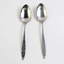 Lot of 2 Oneida Betty Crocker My Rose 8.25" Tablespoon Serving Spoon Stainless