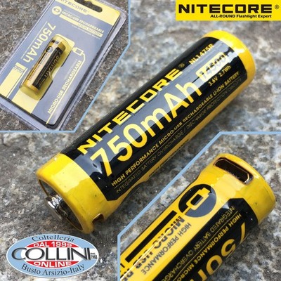 Nitecore - NL1475R MicroUSB - Geschützter Li-Ion Akku 14500 3.6...