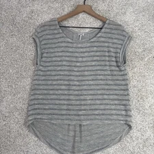 Splendid Women’s XS Sweater Knit Blouse Gray Silver