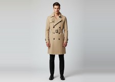 Cappotto ASOS uomo taglia 42 cotone beige classico lusso premium raro MOLTO BUONO