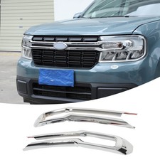ABS Chrome Front Grill Emblem Side Molding Cover For Ford Maverick 2022-2025