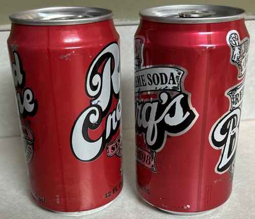 Vtg BARQ’S Red Creme Soda 12oz. Empty Sealed Pull Tab Aluminum Soda Can Lot Of 2 - Afbeelding 4 van 6