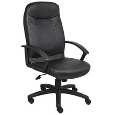 Boss High Back LeatherPlus Chair, B8401