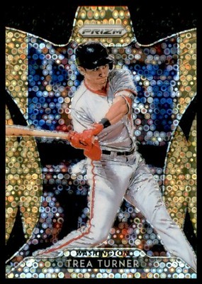 2019 Panini Prizm Prizms Neon Orange Donut Circles #132 Trea Turner /150 - BB