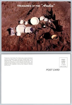 Steamboat Arabia Treasures Missouri River Artifacts Postcard