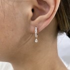 1.3ct Pear & Emerald Earrings Rose Gold 14K Labcreated Diamond F/VS — photo 8