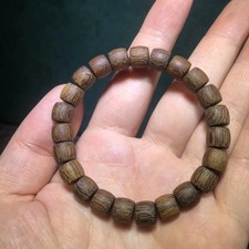 Natural Wood Prayer Beads Men Woman Bucket Beads Bracelet Buddha Blessing Gift