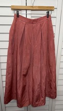 Talbots Vintage Pleated A-Line Midi Skirt Cottage Women  s Size 2 Dusty Rose